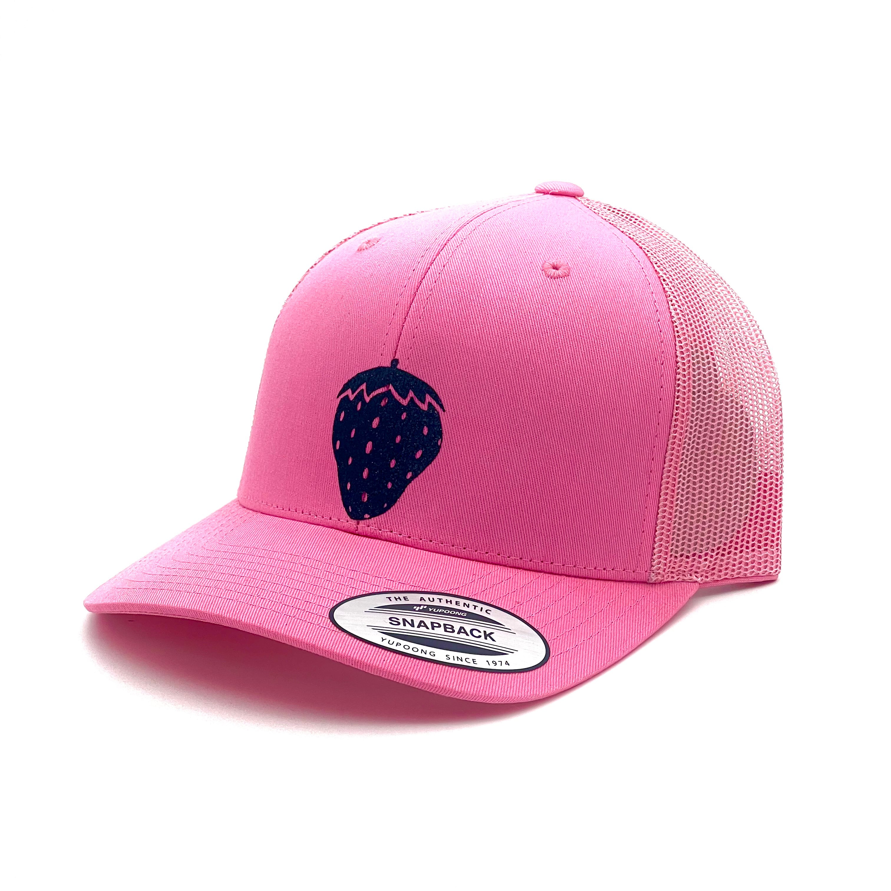 Casquette fraise noire pink