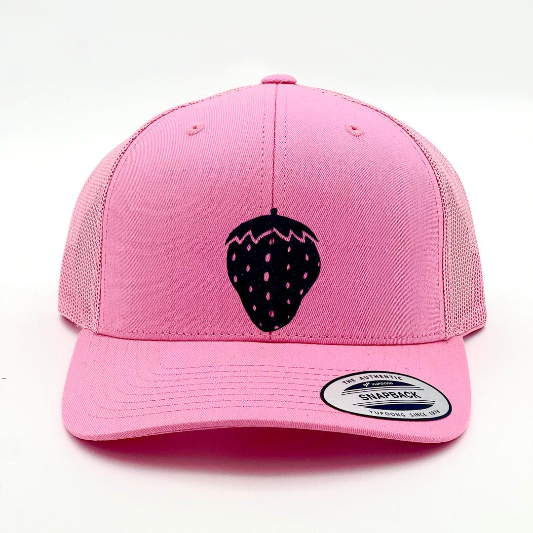 Casquette pink fraise noire