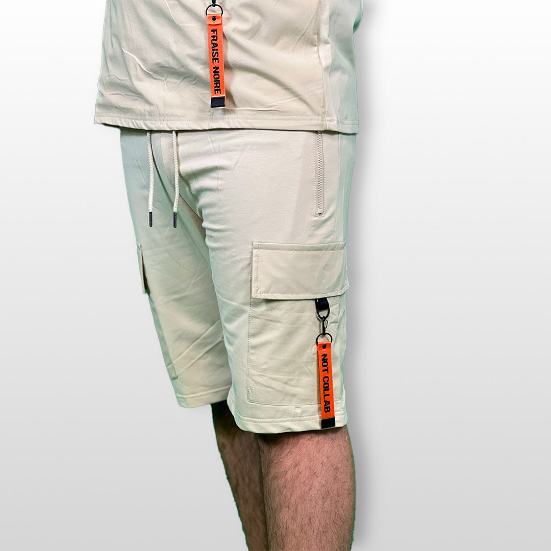 Ensemble T-shirt & Short "NOT COLLAB" Crème