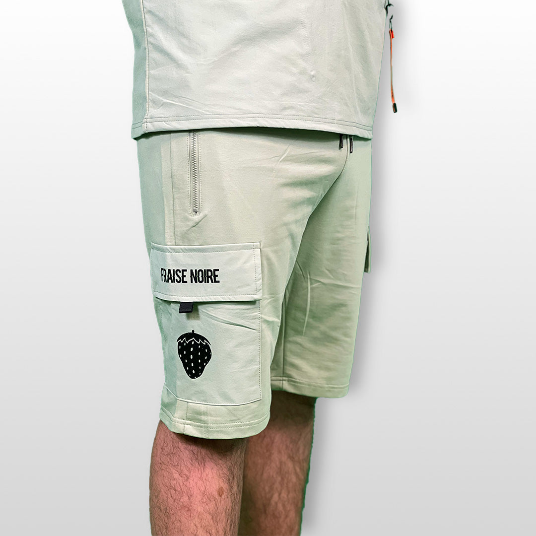 Ensemble T-shirt & Short "NOT COLLAB" Vert olive