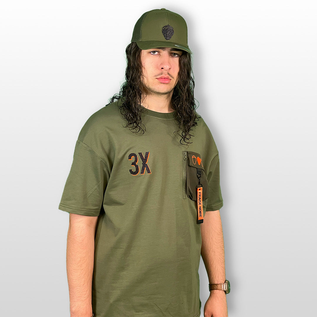 Ensemble T-shirt & Short "3X" KAKI