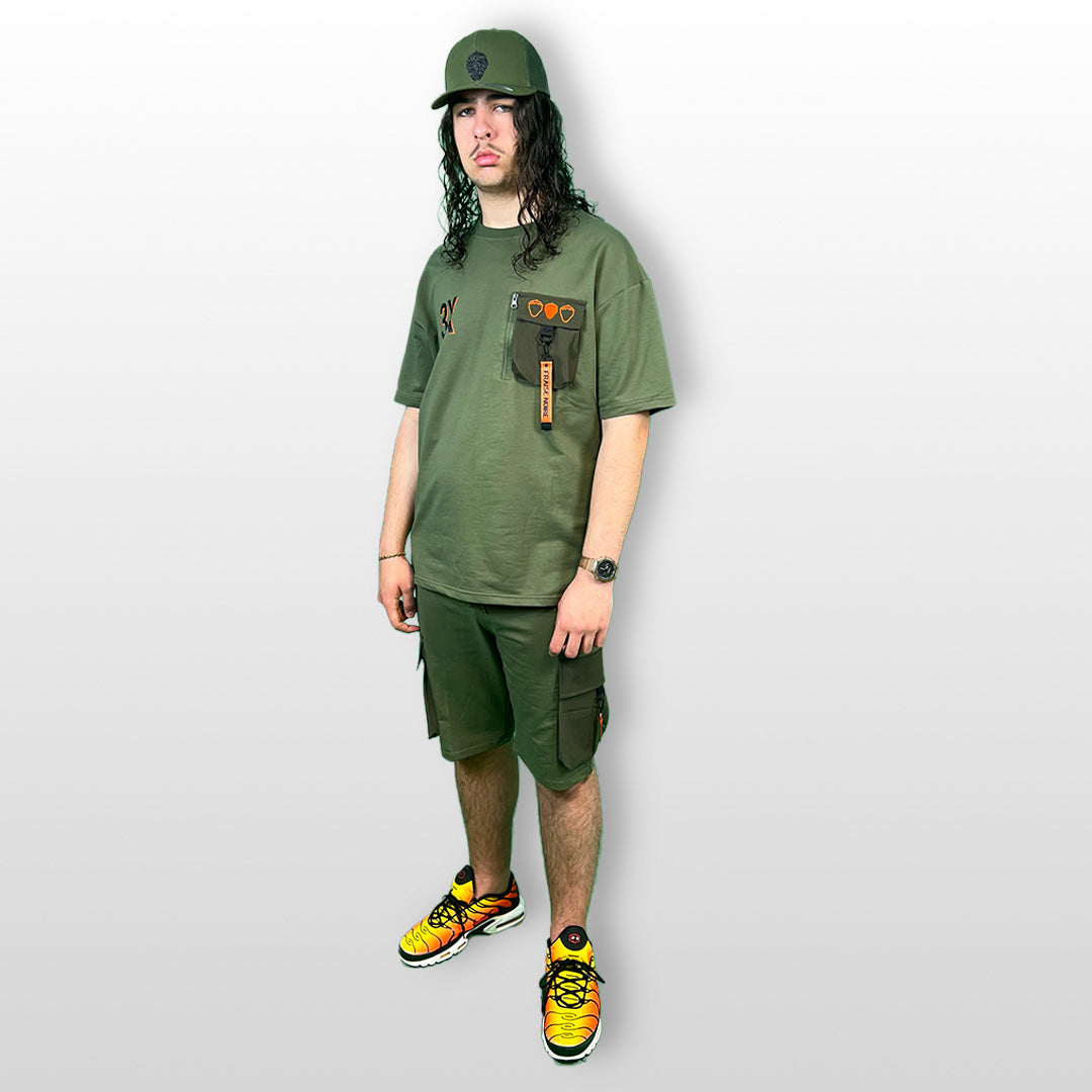 Ensemble T-shirt & Short "3X" KAKI