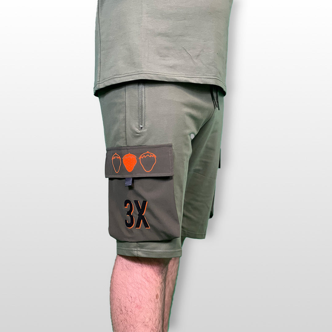 Ensemble T-shirt & Short "3X" KAKI