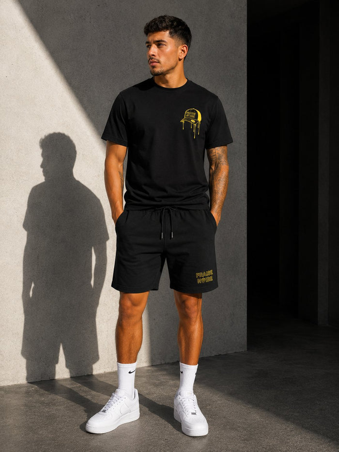 Ensemble T-shirt & Short "Drip" Noir