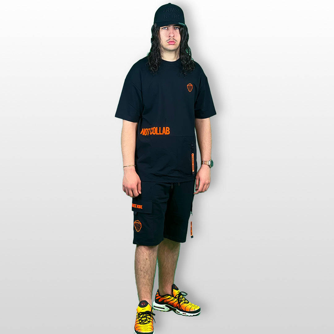 Ensemble T-shirt & Short "NOT COLLAB" Noir