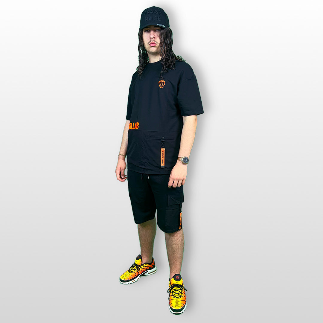 Ensemble T-shirt & Short "NOT COLLAB" Noir