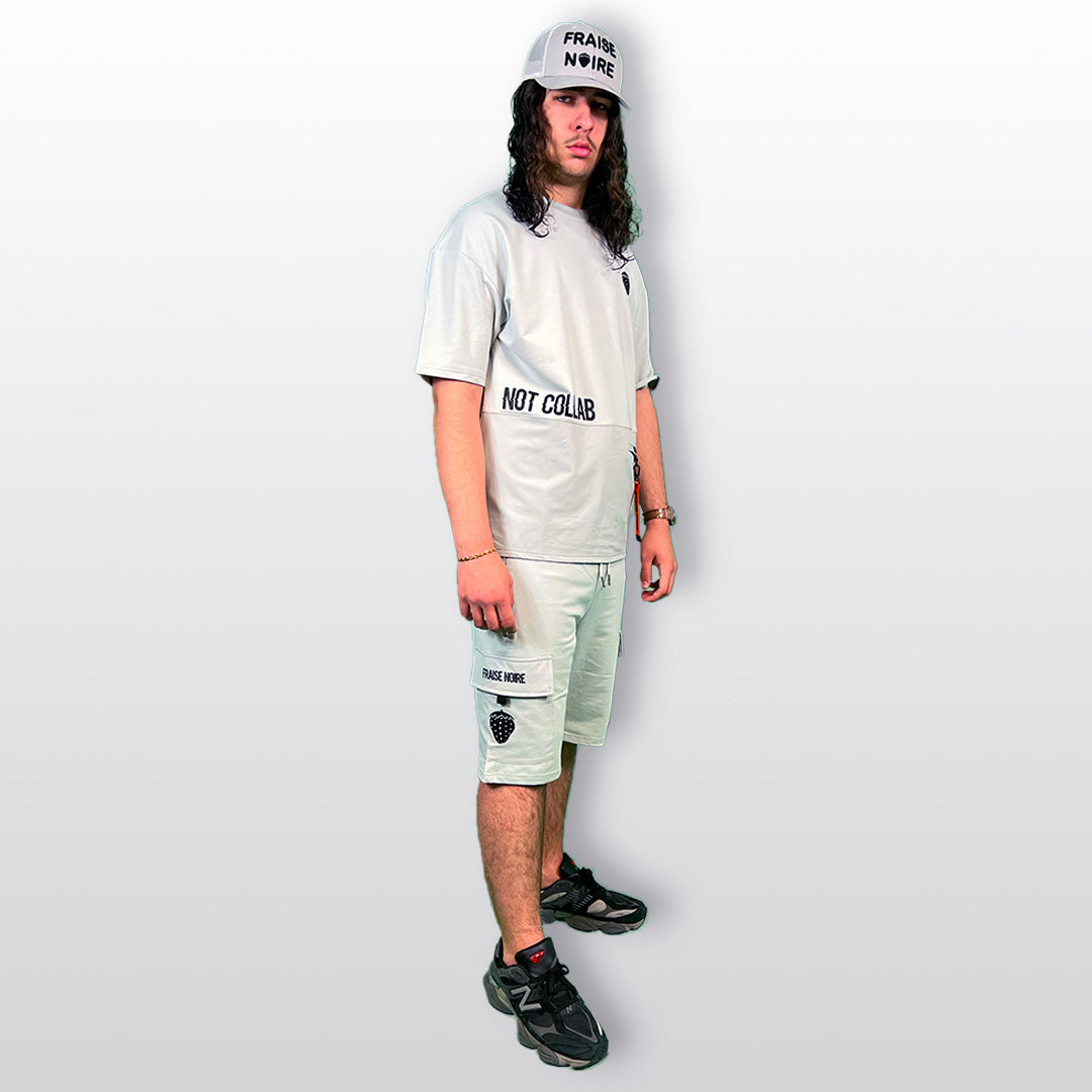 Ensemble T-shirt & Short "NOT COLLAB" Gris