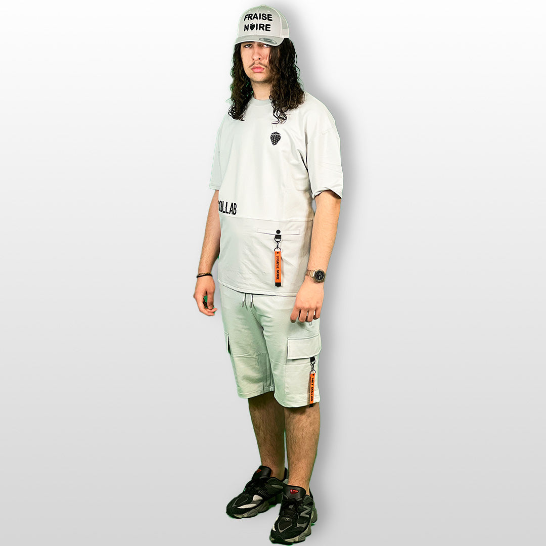 Ensemble T-shirt & Short "NOT COLLAB" Gris