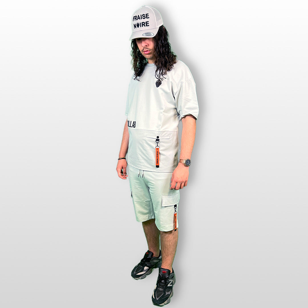 Ensemble T-shirt & Short "NOT COLLAB" Gris