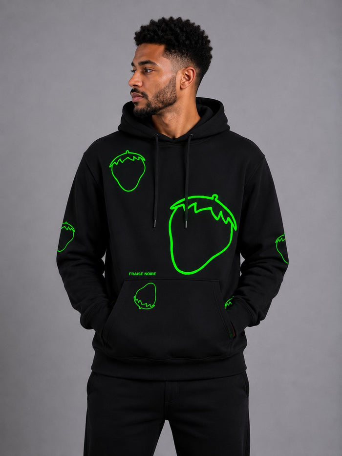Hoodie "Green Hood" Noir