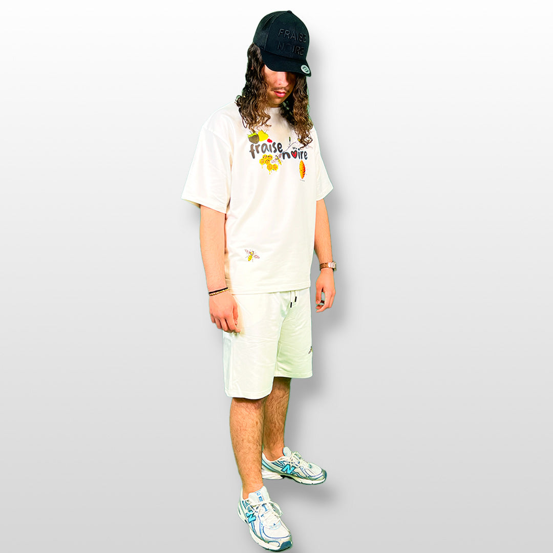 Ensemble T-shirt & Short "La Ruche" Blanc