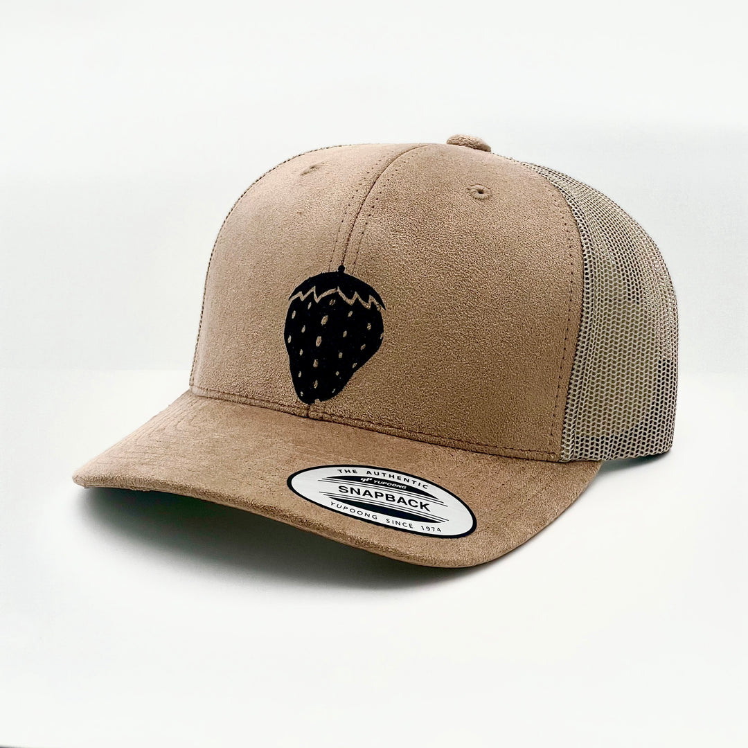 Casquette Wood fraise noire