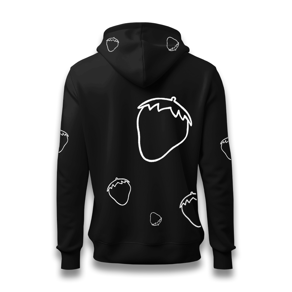 HOODIES DESIGN À CAPUCHE-FRAISIER NOIR