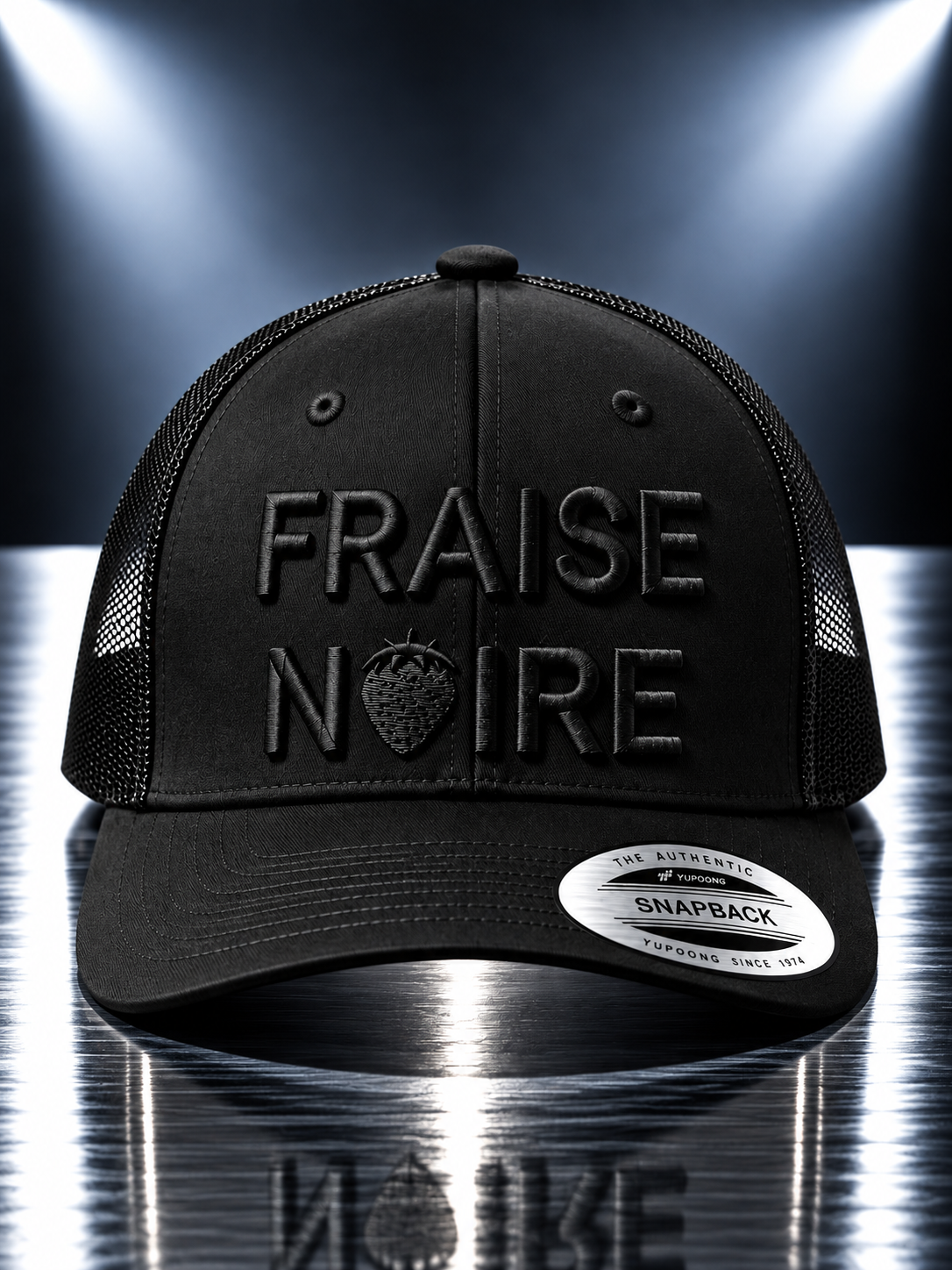 Casquette Brodée 3D ajustable Black — vue 1