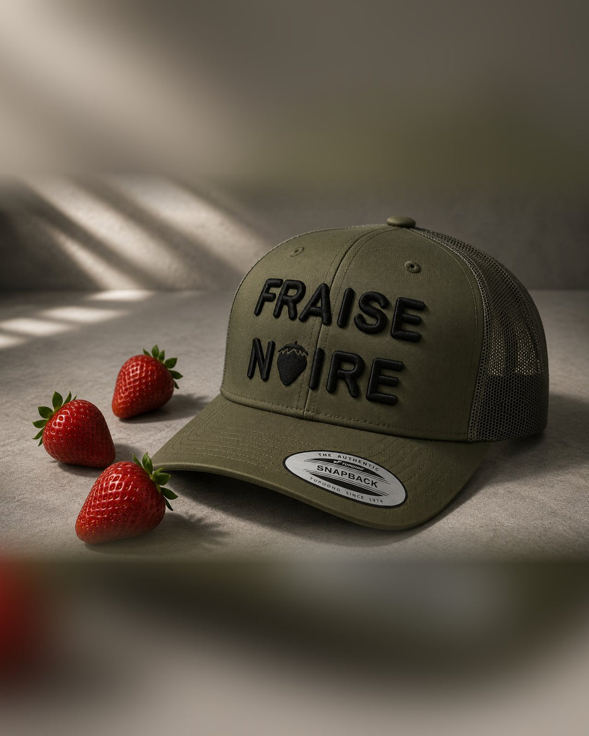 Casquette Brodée 3D ajustable Kaki — vue 1