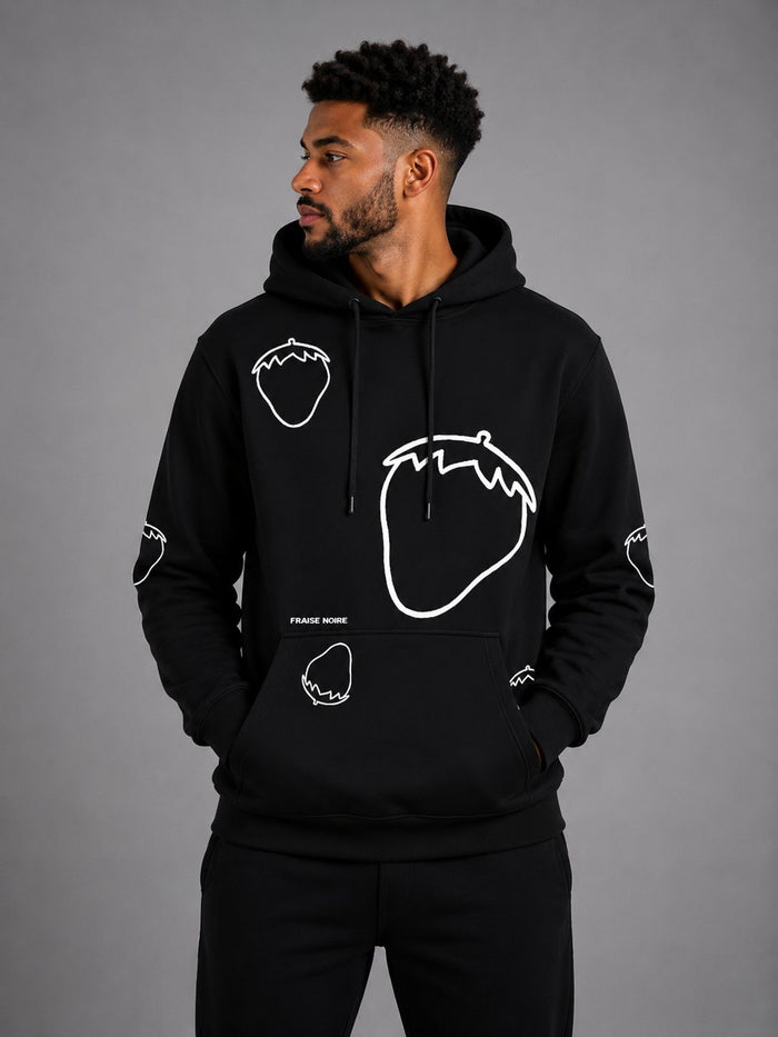 Hoodie "Fraisier" Noir
