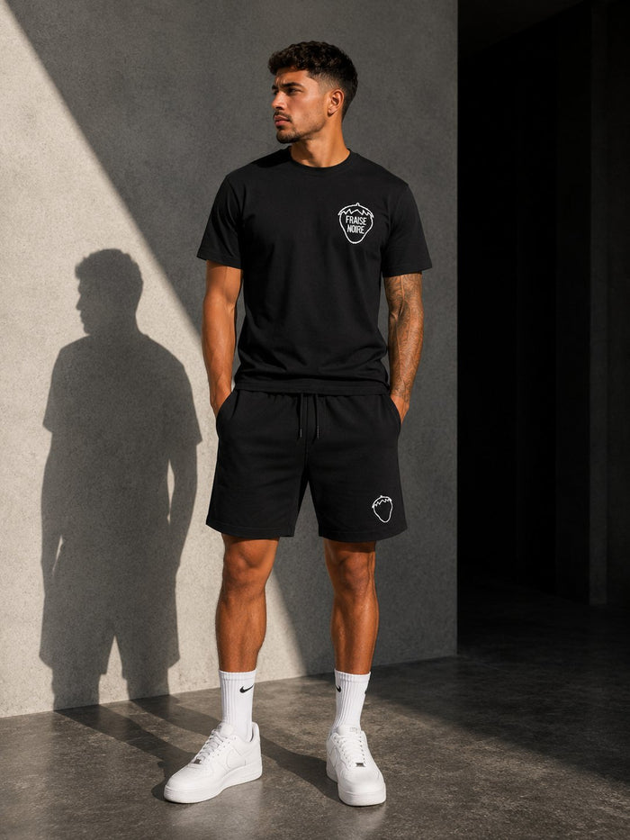 Ensemble T-shirt & Short "Doodle" Noir