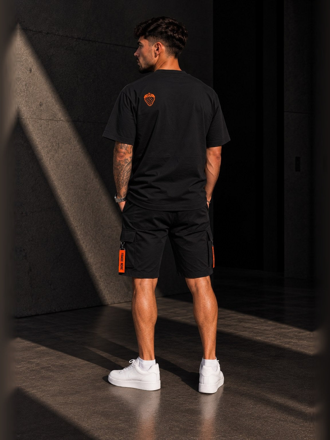 Ensemble T-shirt & Short "NOT COLLAB" Noir — vue 2