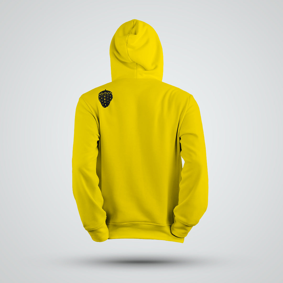 hoodie black and yellow back