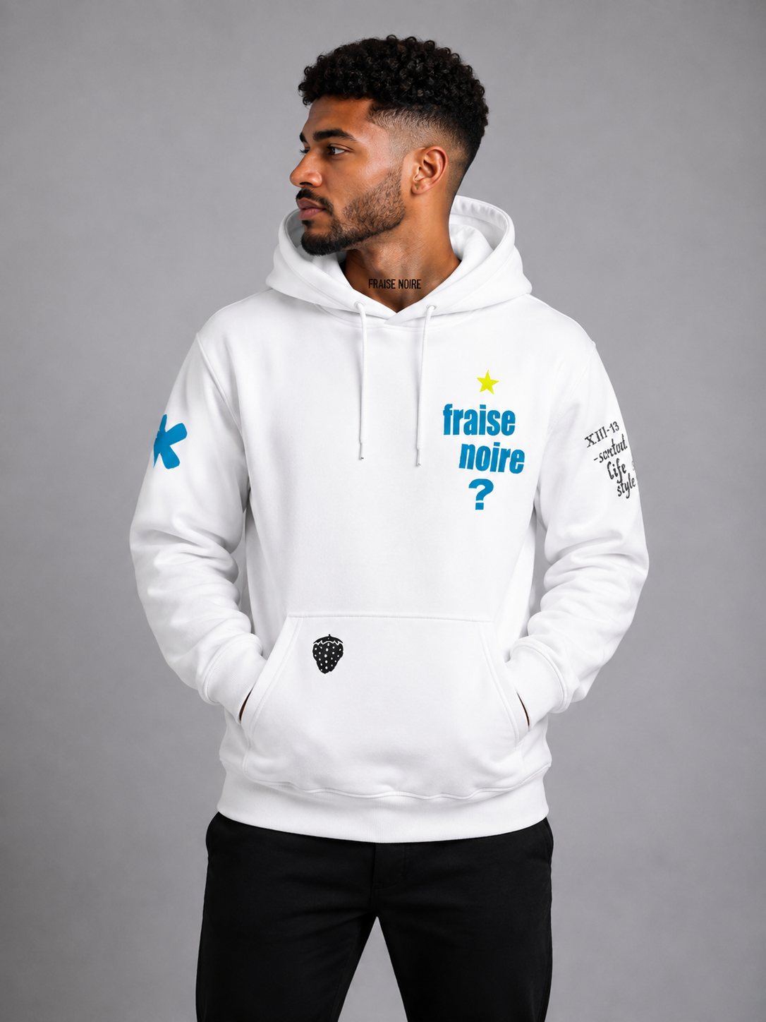 Hoodie "Mars 13" Blanc — vue 1
