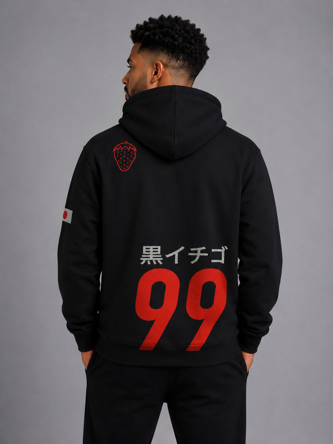 Hoodie "99 Japon" Noir — vue 2