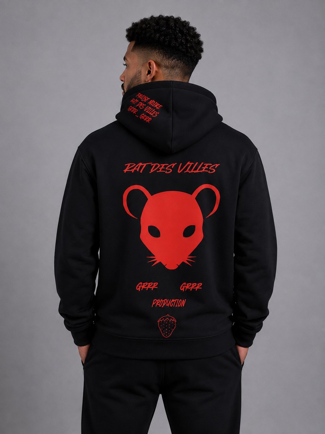 Hoodie "Rat des Villes" Noir — vue 2