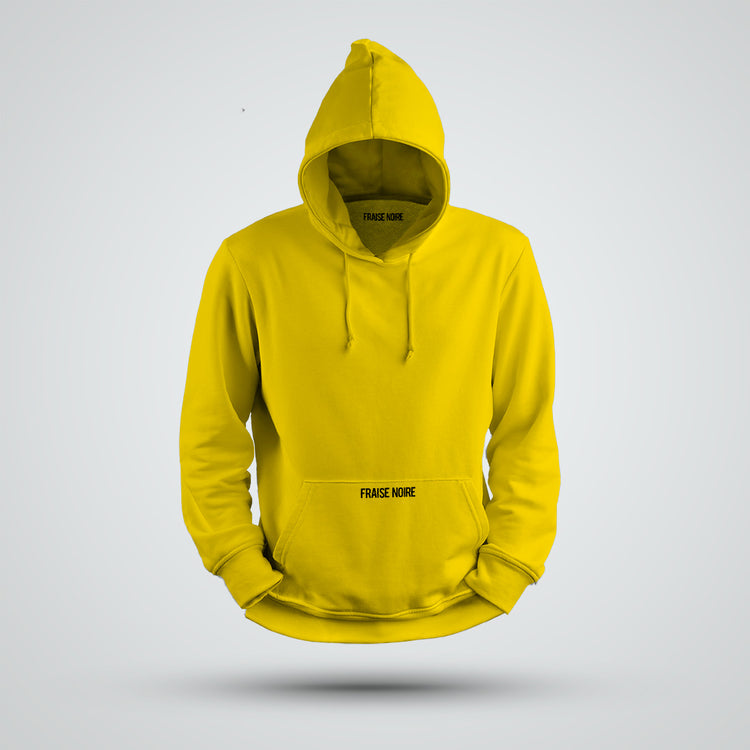 hoodie black and yellow fraisenoire face