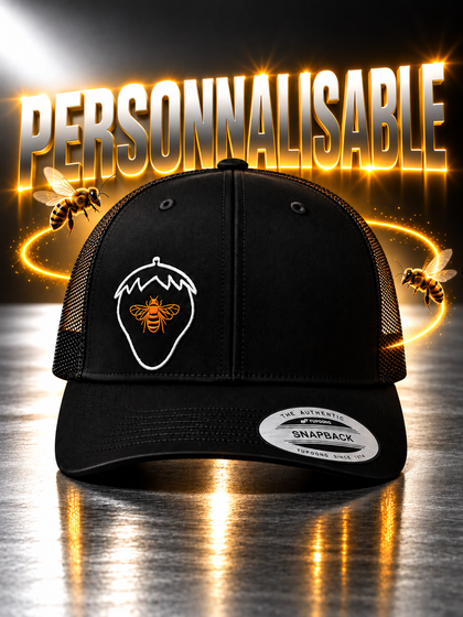 Casquette personnalisable, abeille orange