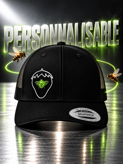 Casquette personnalisable, abeille verte