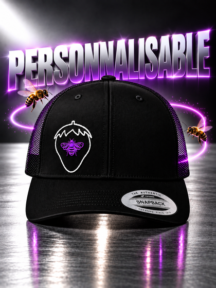 Casquette personnalisable, abeille violette
